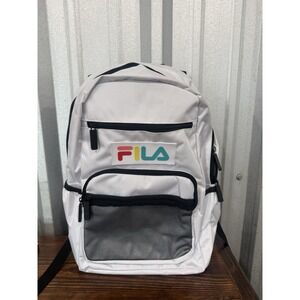 Fila Backpack - White Standard Size - Laptop Compartment- New With Imperfections